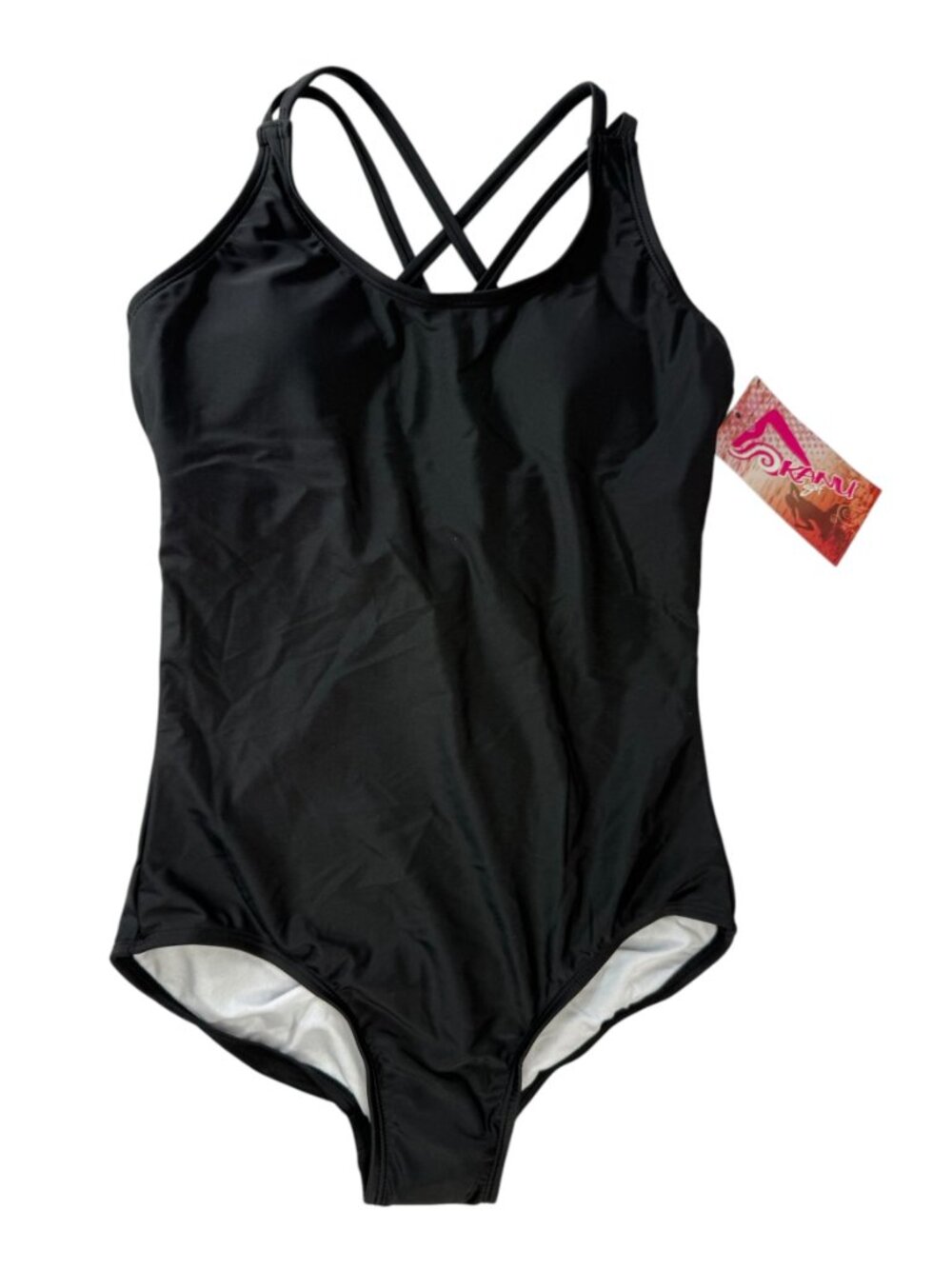 New NWT KANU SURF Swimsuit Black, Size Girl's 16.  UPC 687290181703.  Style 1153